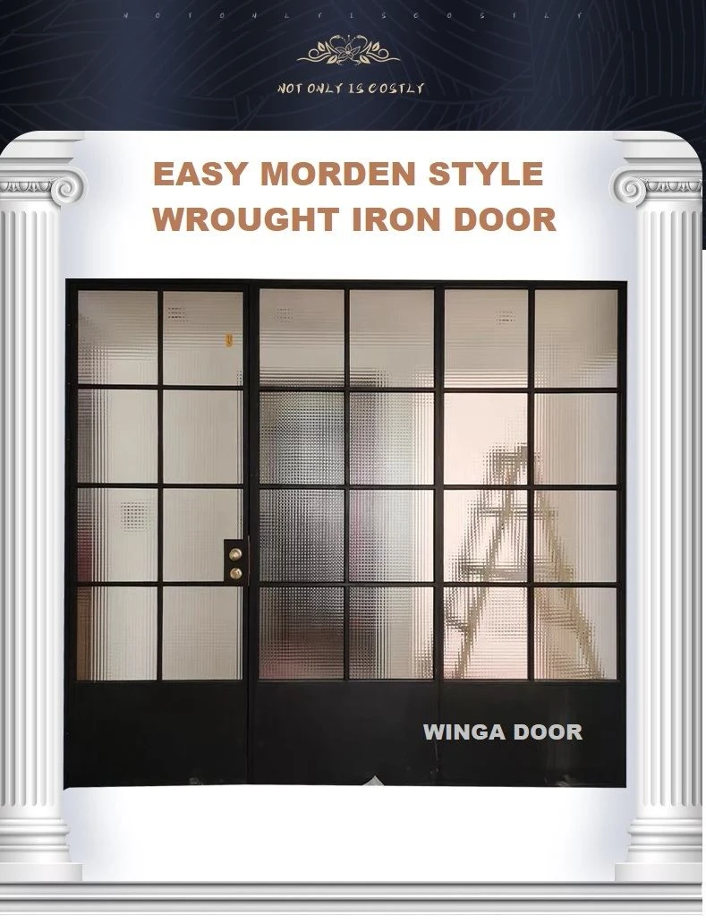 double wrought iron door 