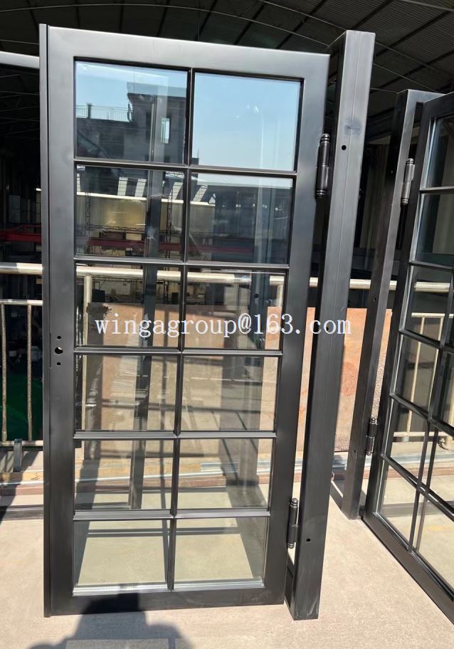French Wrought Iron Glass Door 